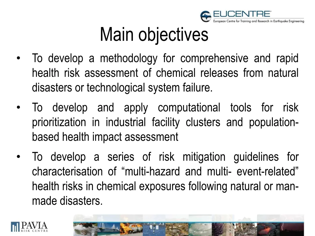 main objectives