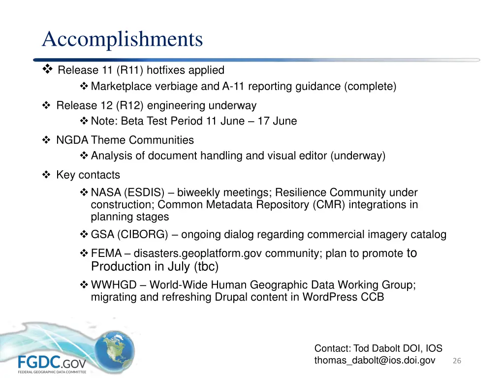 accomplishments
