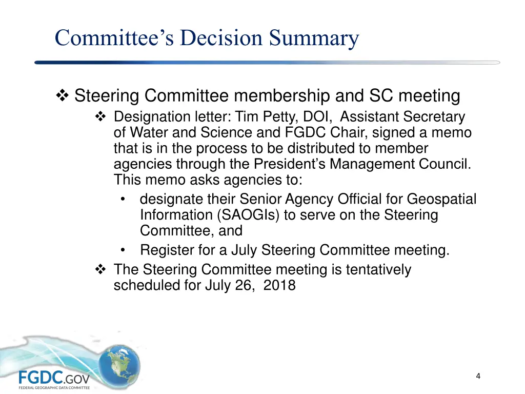committee s decision summary