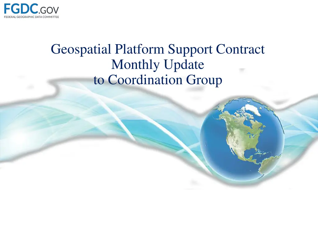 geospatial platform support contract monthly