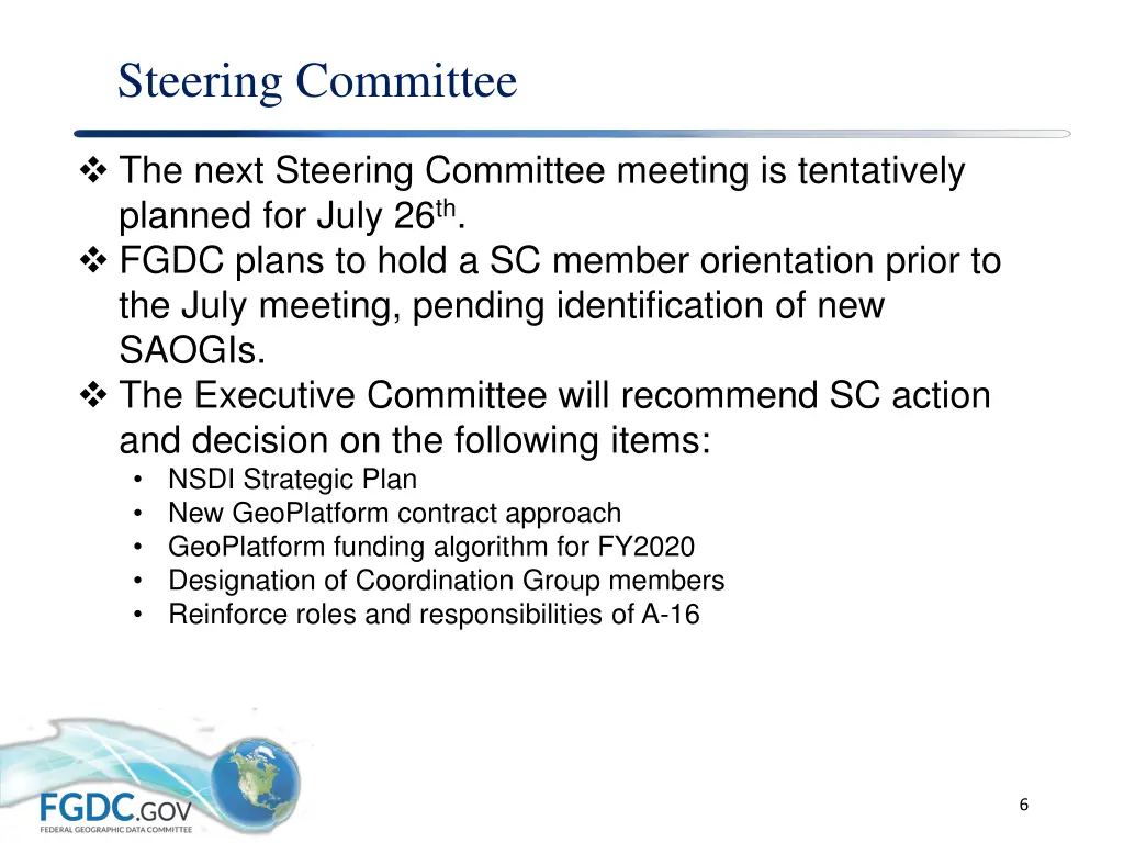 steering committee
