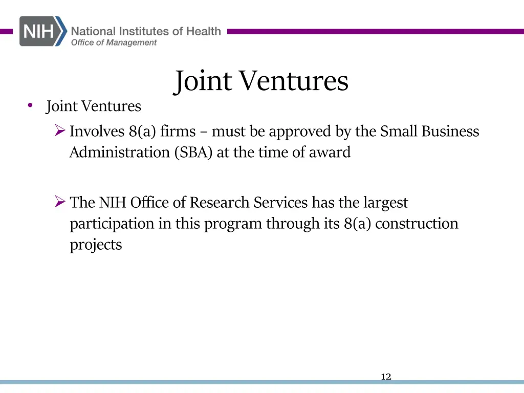 joint ventures