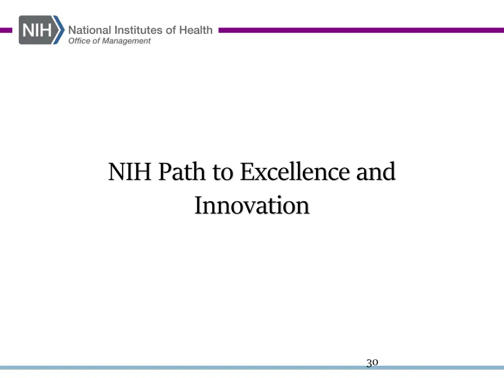 nih path to excellence and innovation