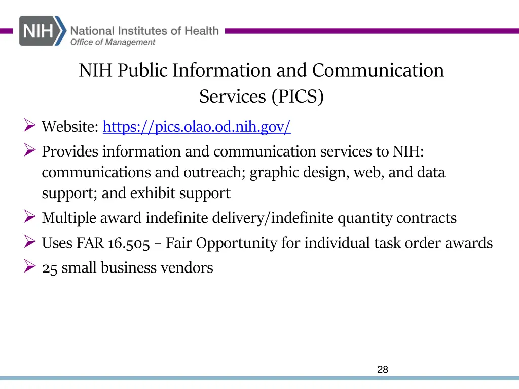 nih public information and communication services
