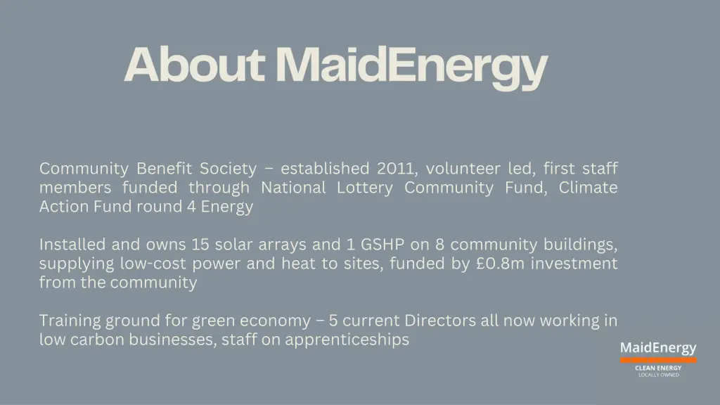 community benefit society established 2011