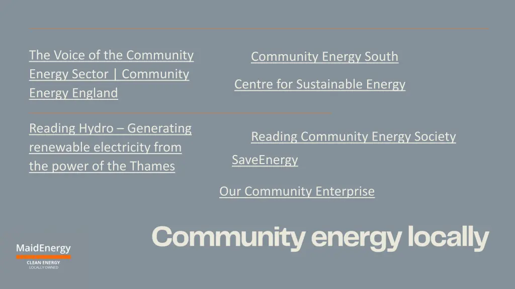 the voice of the community energy sector