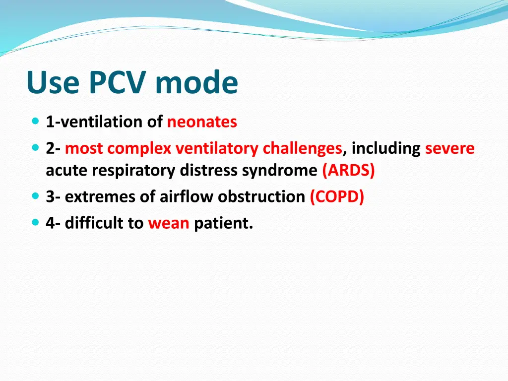 use pcv mode