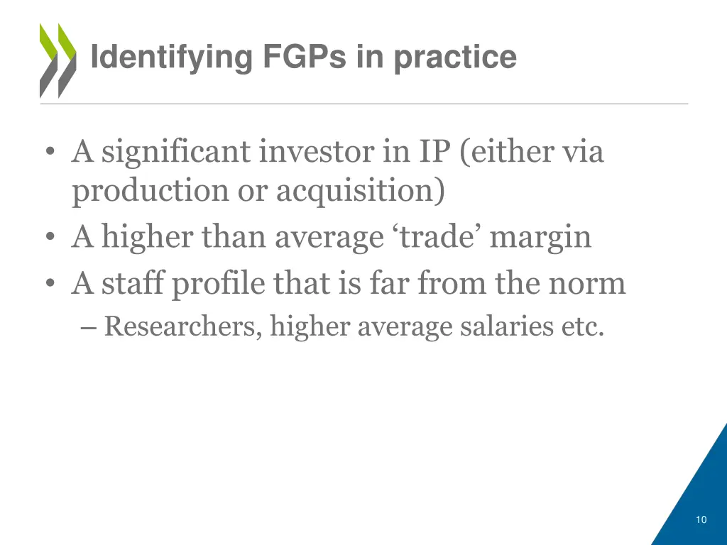 identifying fgps in practice