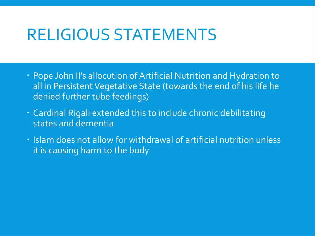 religious statements