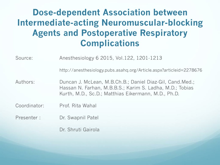 dose dependent association between intermediate