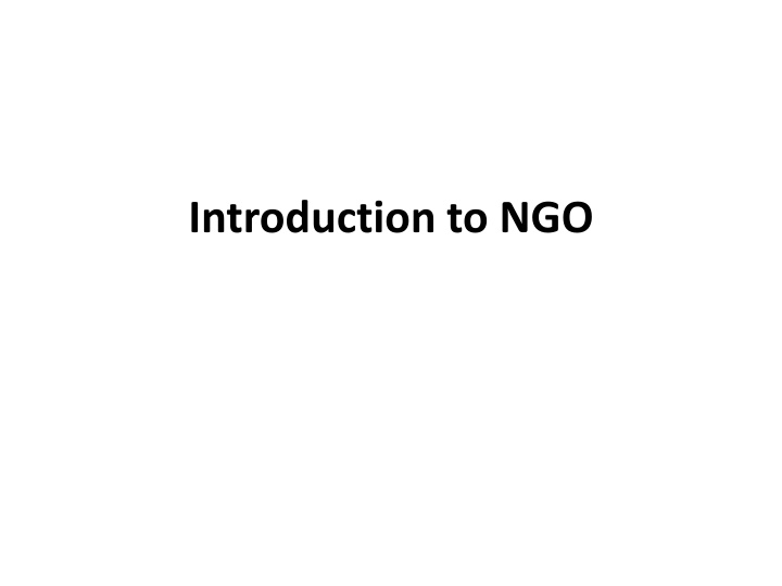 introduction to ngo