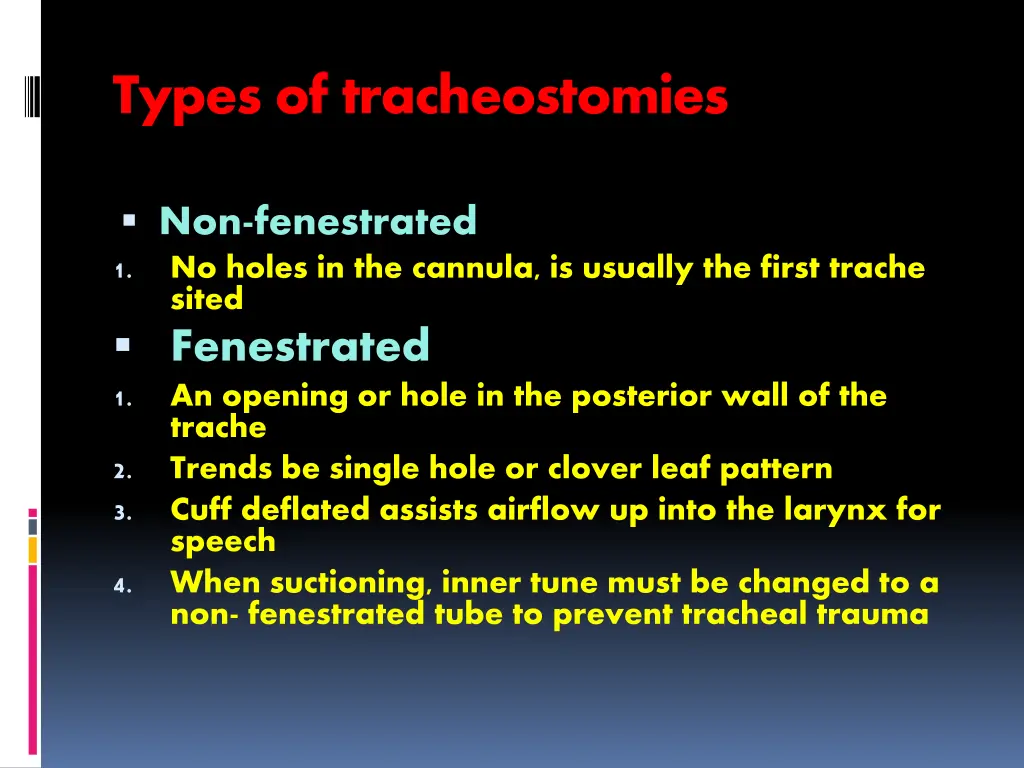 types of tracheostomies 1
