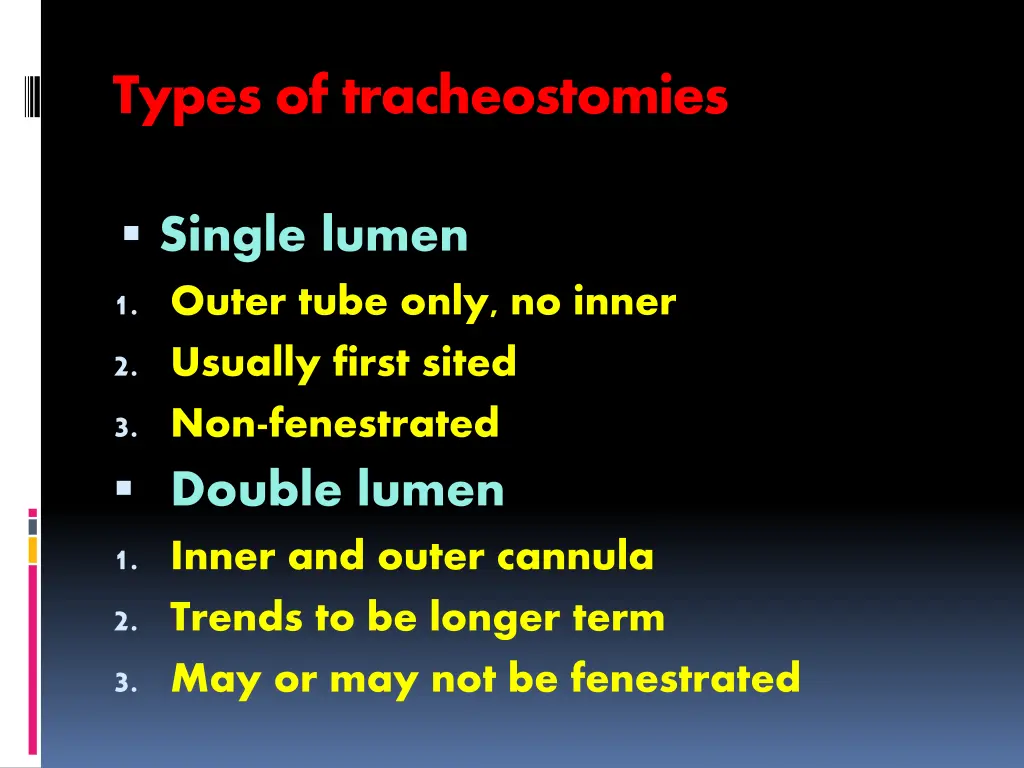 types of tracheostomies