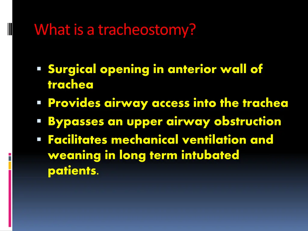 what is a tracheostomy