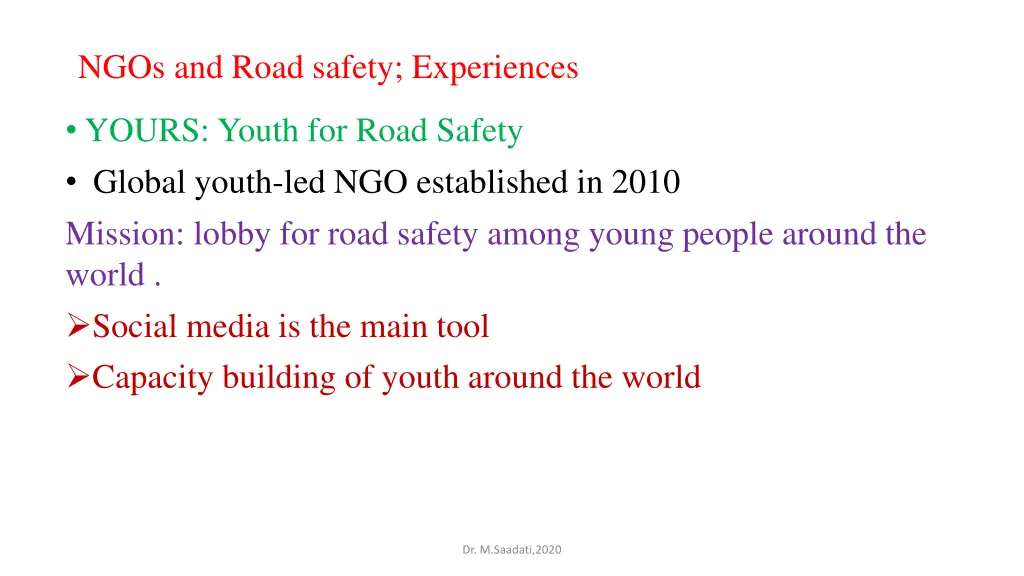 ngos and road safety experiences 2