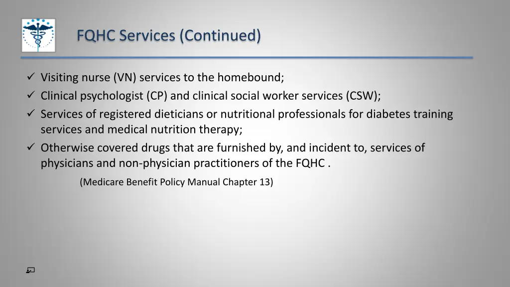 fqhc services continued