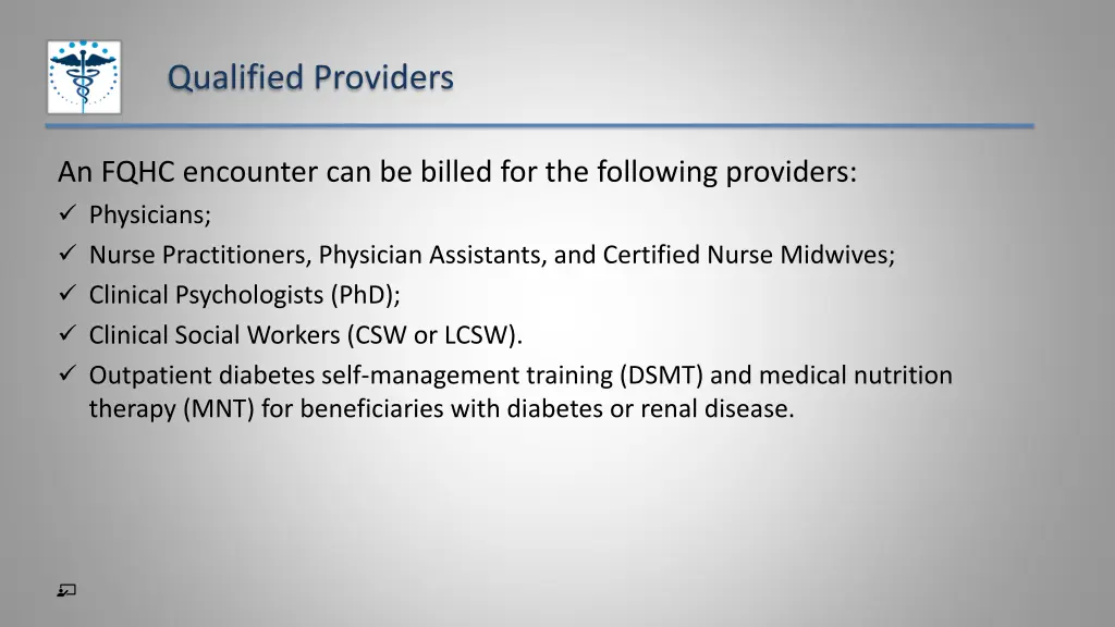 qualified providers