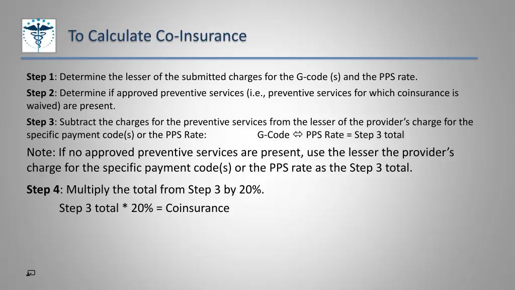 to calculate co insurance