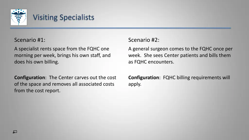 visiting specialists