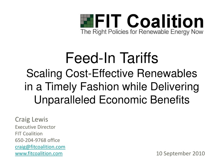feed in tariffs scaling cost effective renewables