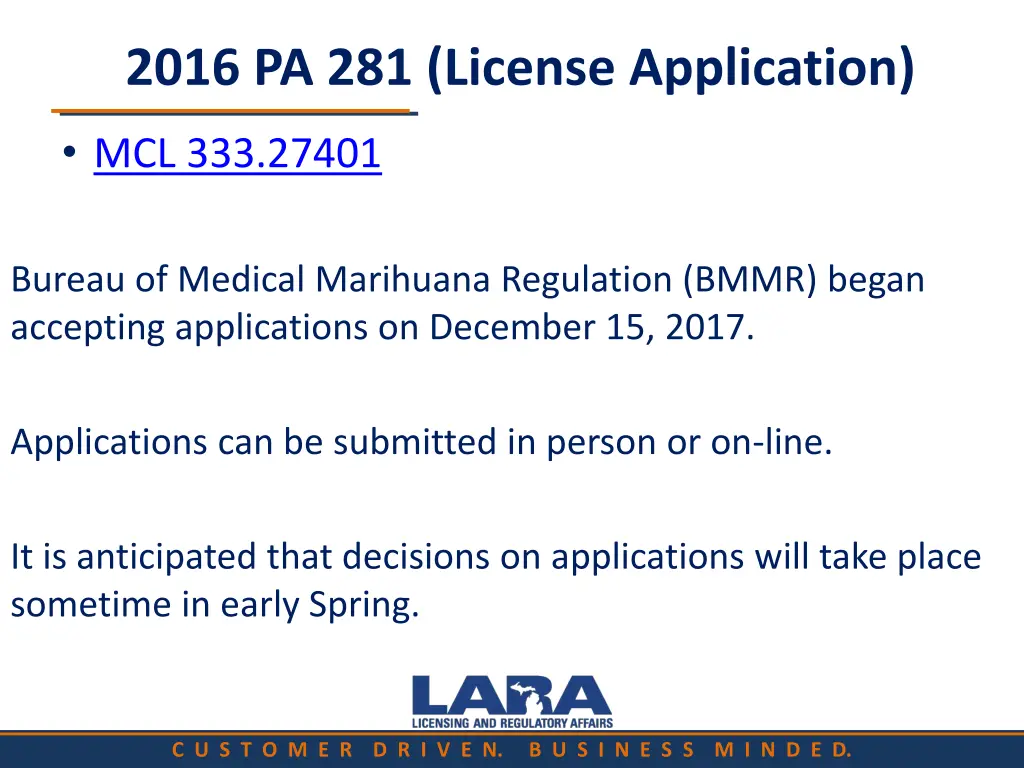 2016 pa 281 license application 2