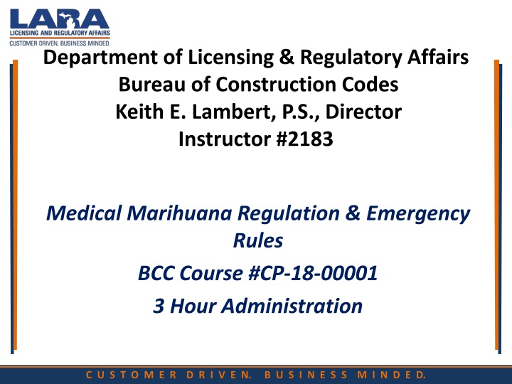 department of licensing regulatory affairs bureau