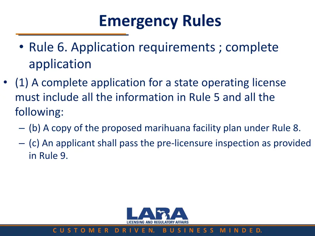 emergency rules 1