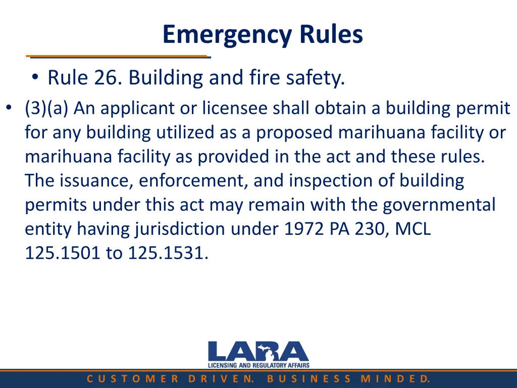 emergency rules 10