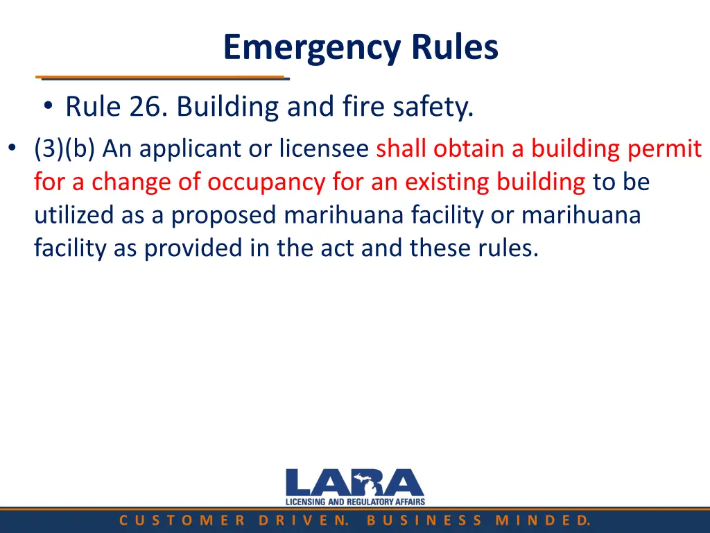 emergency rules 11