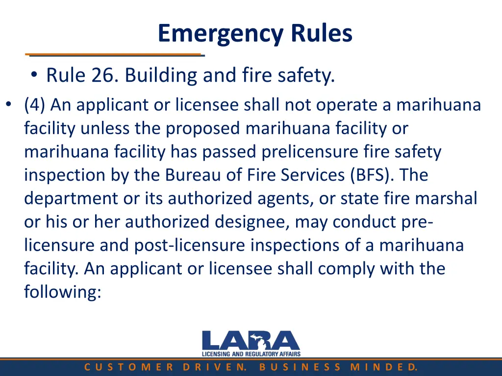 emergency rules 12