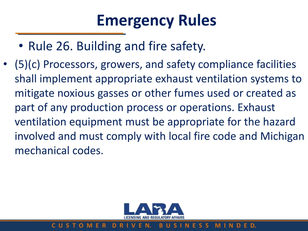 emergency rules 15