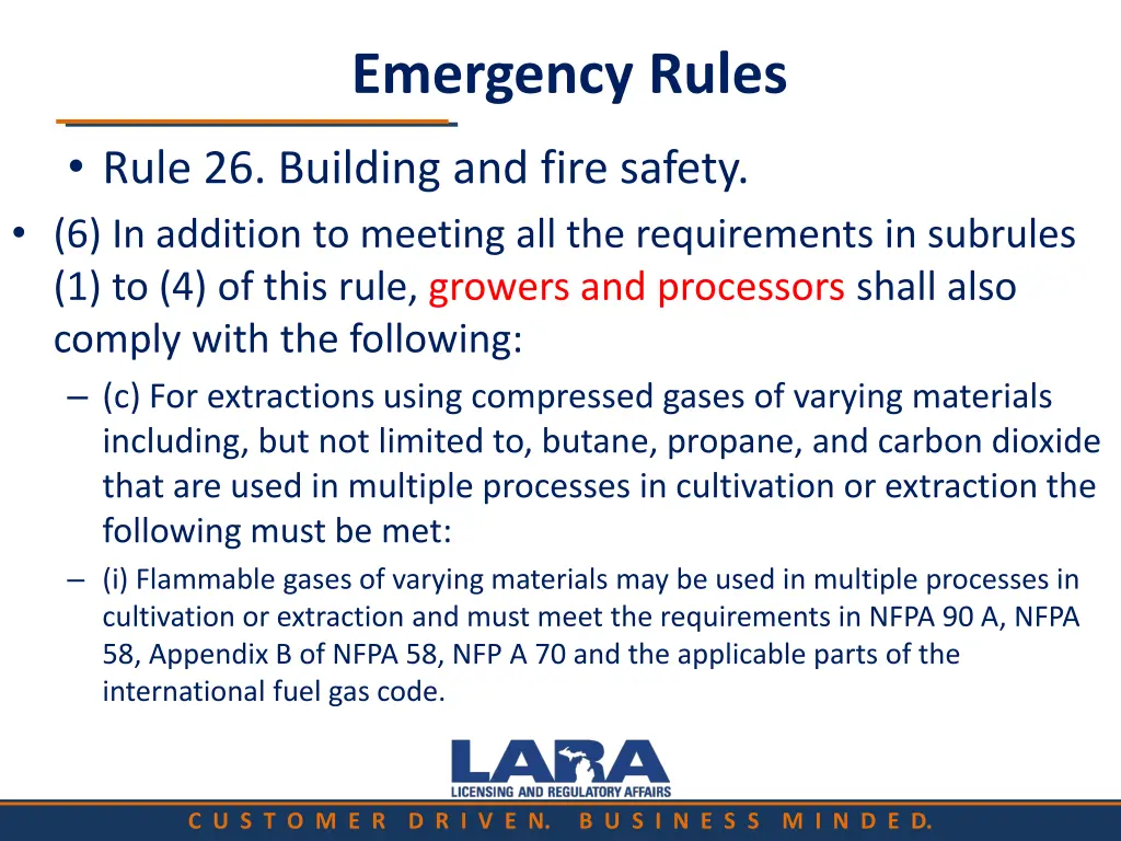 emergency rules 16