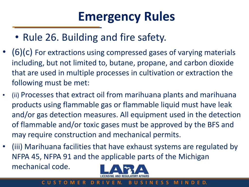 emergency rules 17