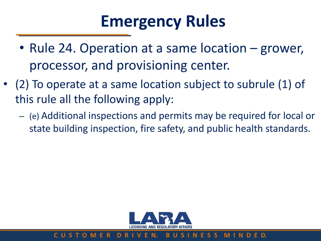 emergency rules 6