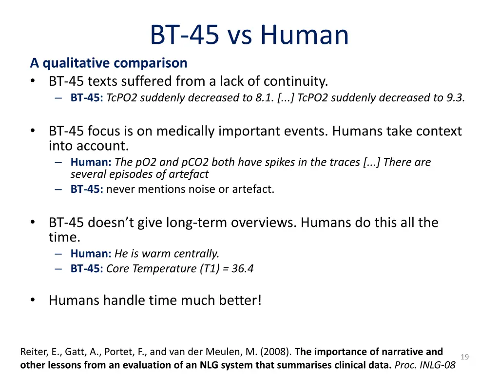 bt 45 vs human