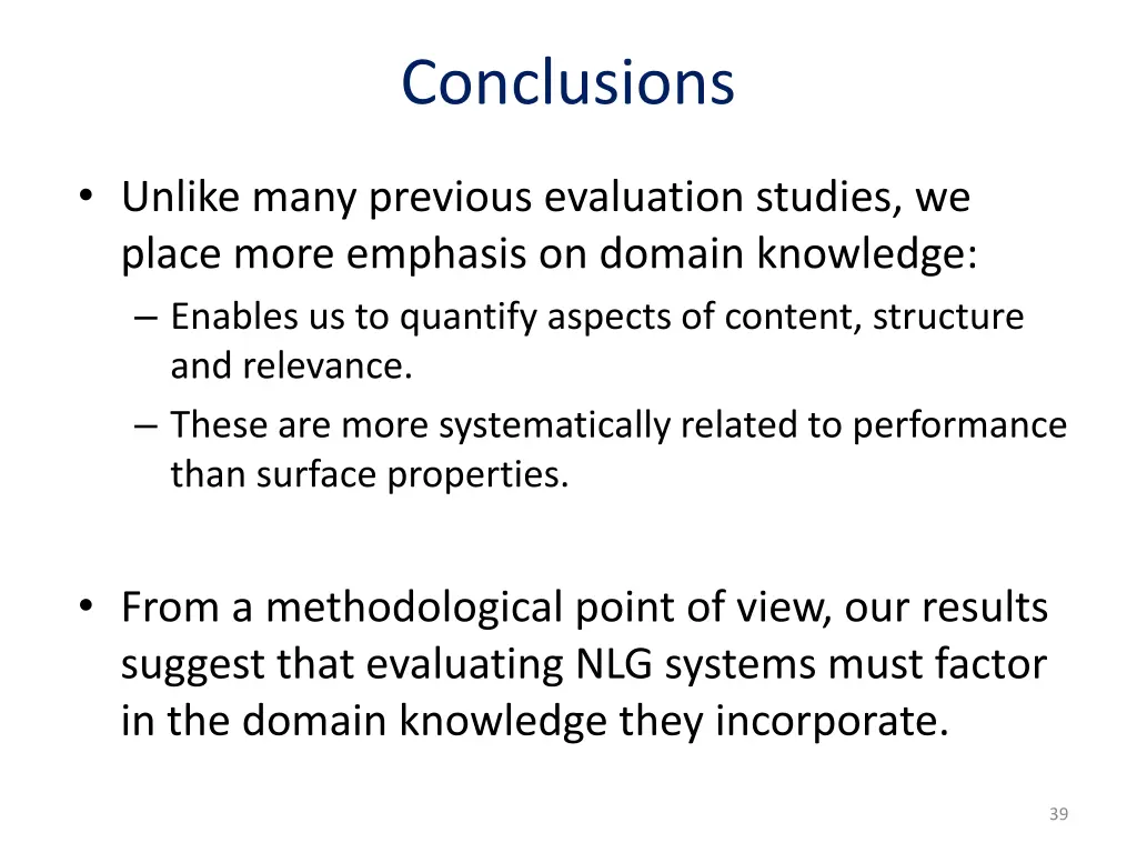 conclusions