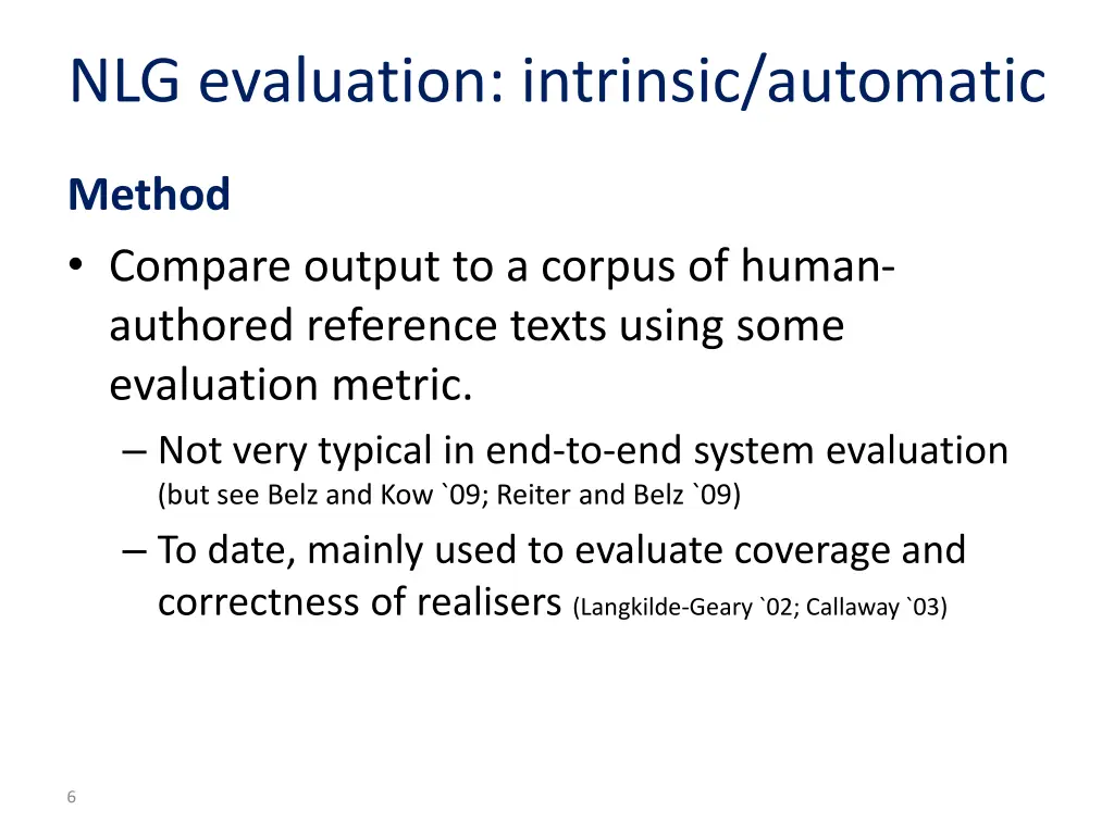 nlg evaluation intrinsic automatic