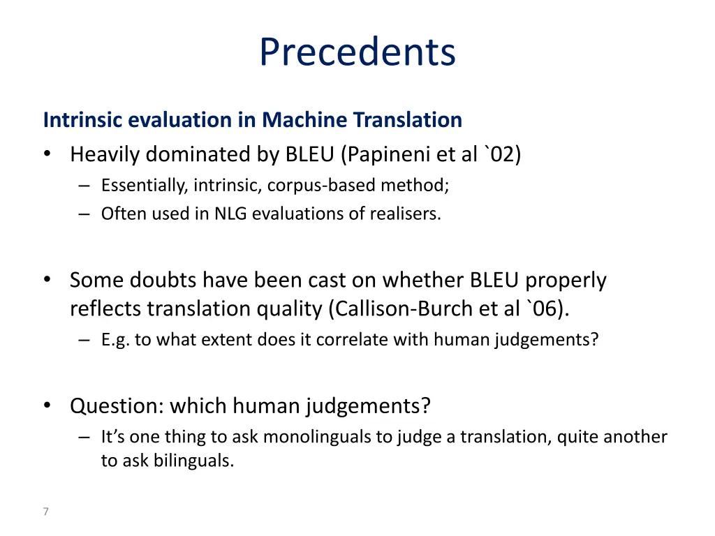 precedents
