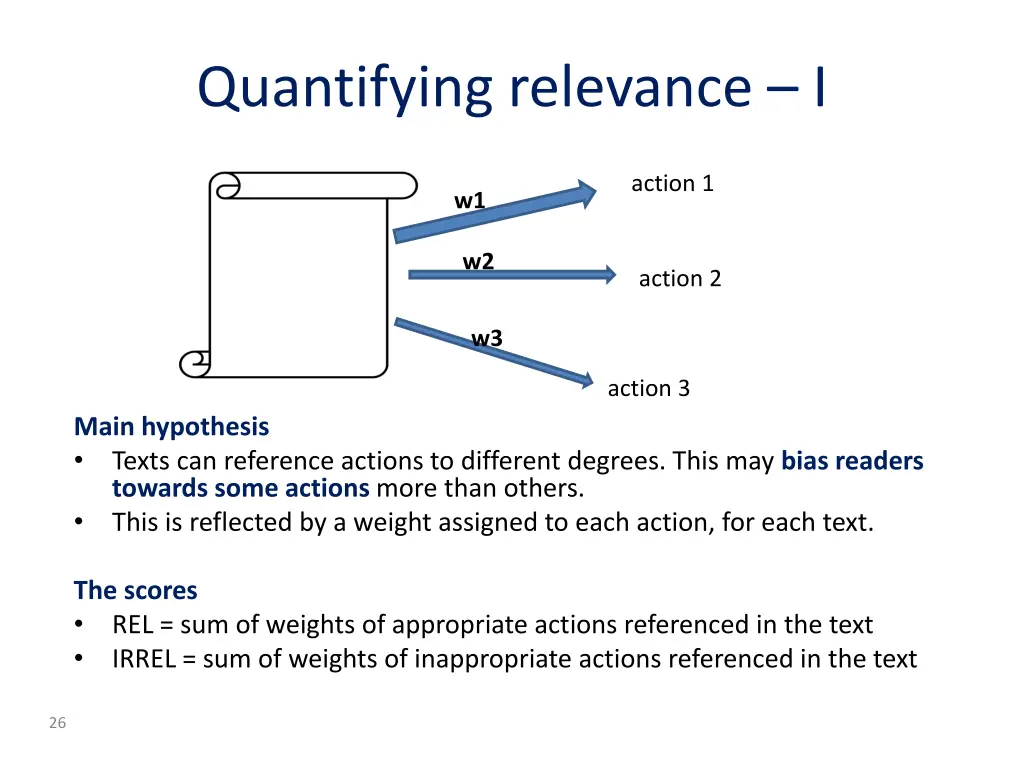 quantifying relevance i