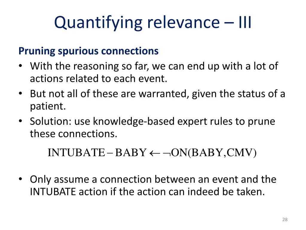 quantifying relevance iii