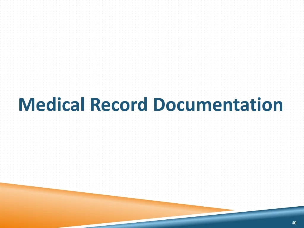 medical record documentation