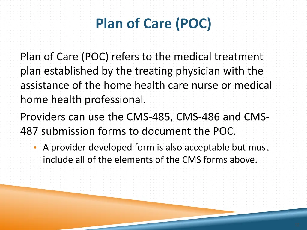 plan of care poc