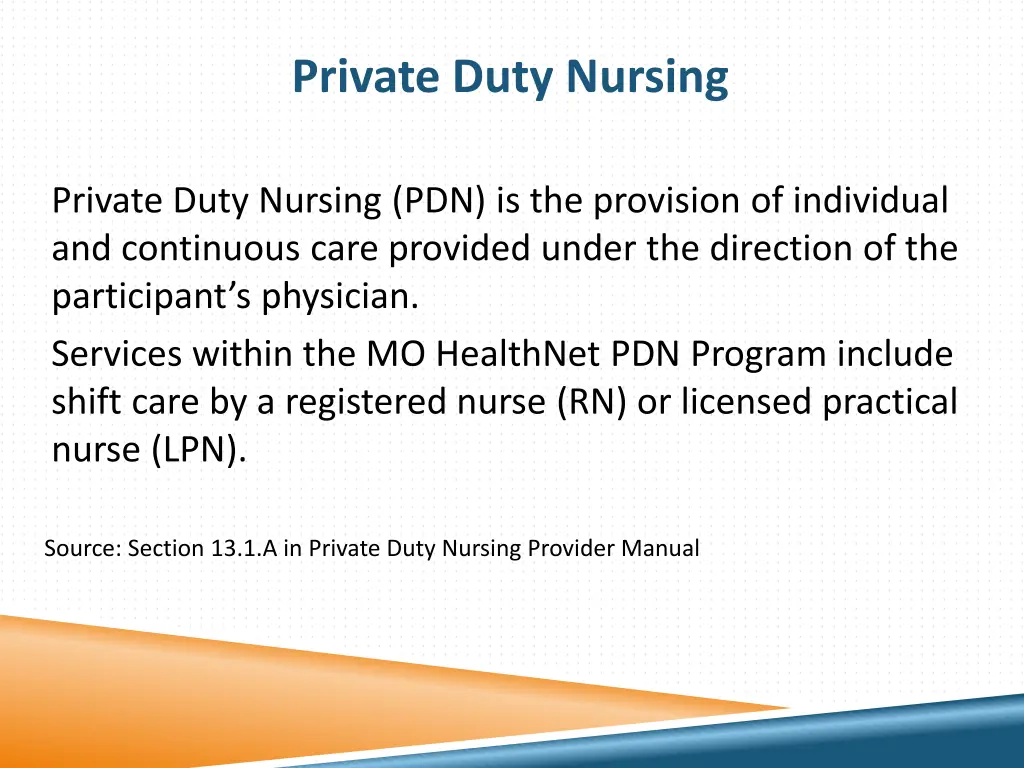 private duty nursing