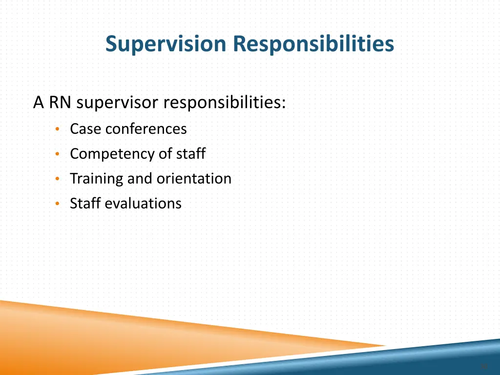 supervision responsibilities 2
