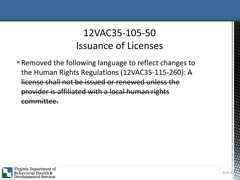 12vac35 105 50 issuance of licenses