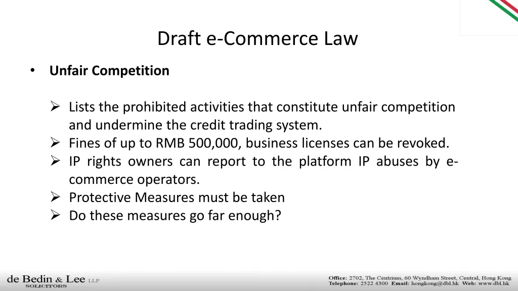 draft e commerce law 6