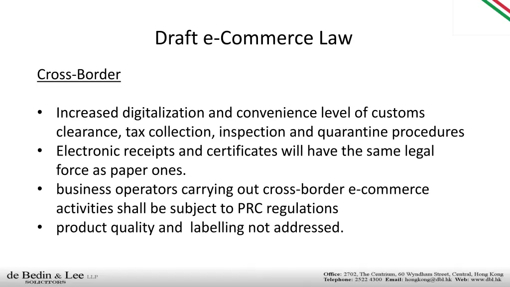draft e commerce law 8