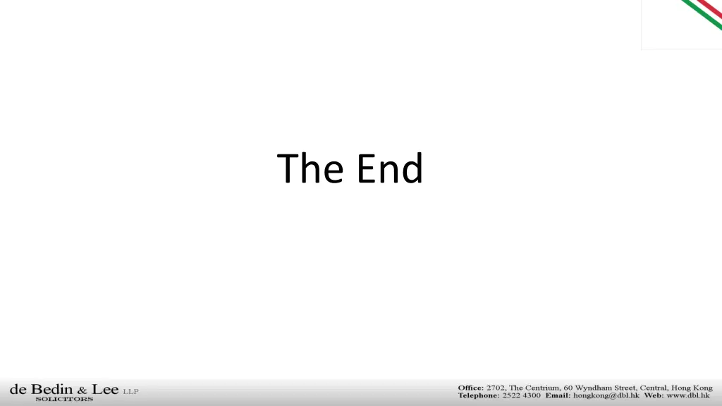 the end