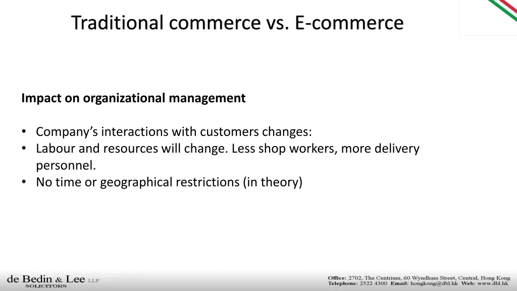 traditional commerce vs e commerce 1