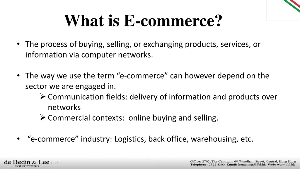 what is e commerce